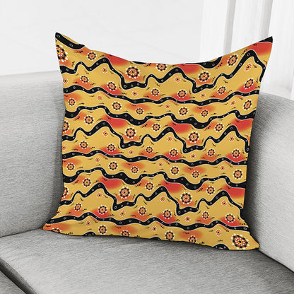 Australian Aboriginal Pattern Print Pillow Cover