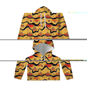 Australian Aboriginal Pattern Print Pullover Hoodie