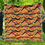Australian Aboriginal Pattern Print Quilt