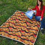 Australian Aboriginal Pattern Print Quilt