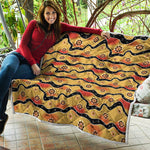 Australian Aboriginal Pattern Print Quilt