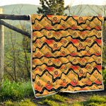 Australian Aboriginal Pattern Print Quilt