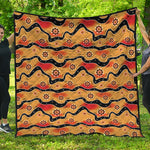 Australian Aboriginal Pattern Print Quilt