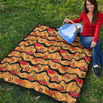 Australian Aboriginal Pattern Print Quilt