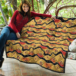 Australian Aboriginal Pattern Print Quilt