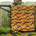 Australian Aboriginal Pattern Print Quilt