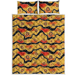 Australian Aboriginal Pattern Print Quilt Bed Set