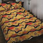 Australian Aboriginal Pattern Print Quilt Bed Set