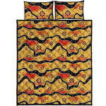 Australian Aboriginal Pattern Print Quilt Bed Set