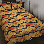 Australian Aboriginal Pattern Print Quilt Bed Set