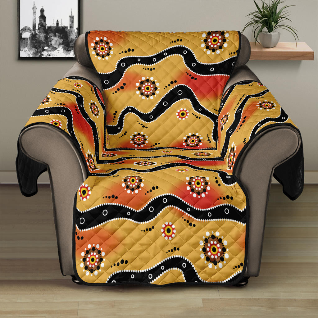 Australian Aboriginal Pattern Print Recliner Protector