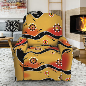 Australian Aboriginal Pattern Print Recliner Slipcover