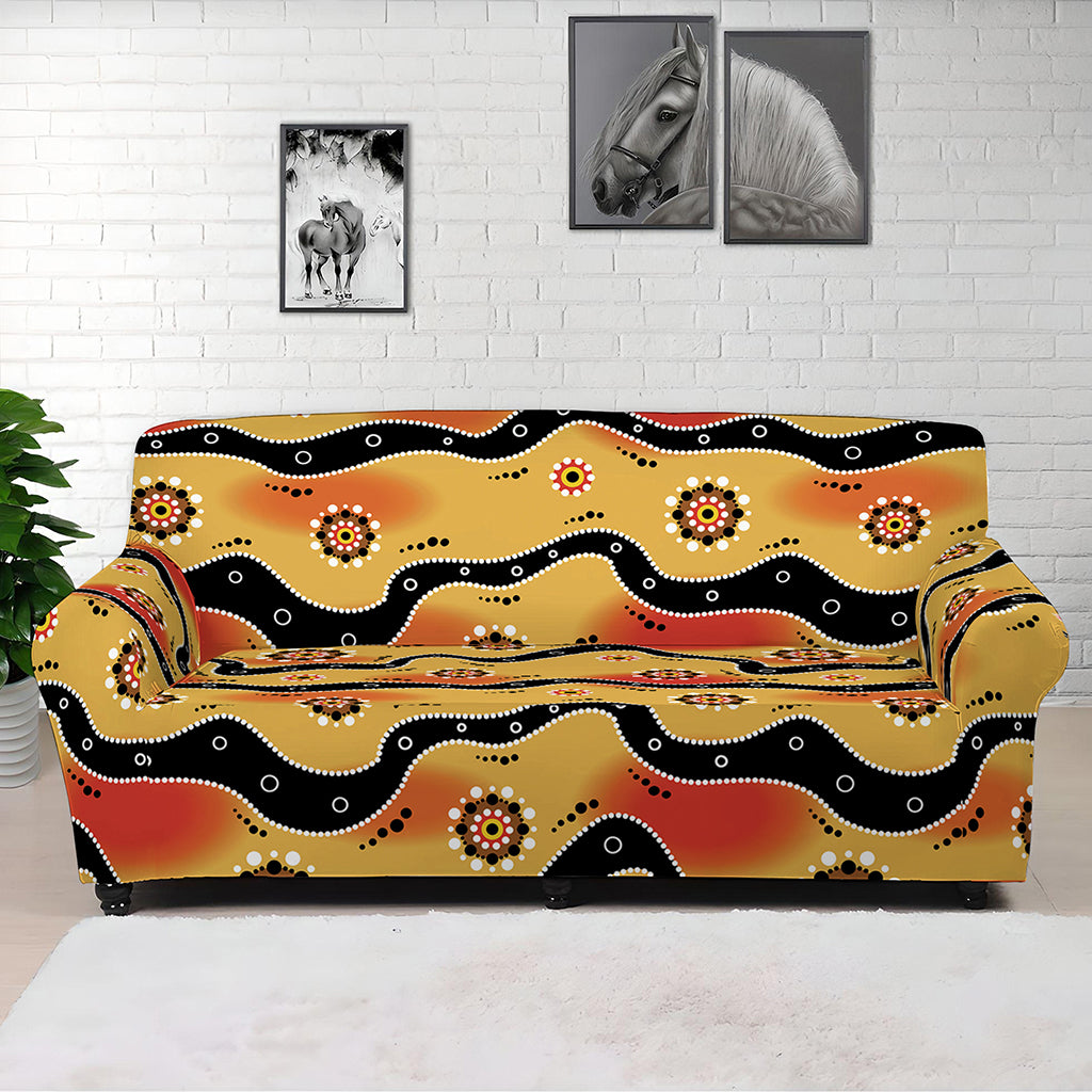 Australian Aboriginal Pattern Print Sofa Cover