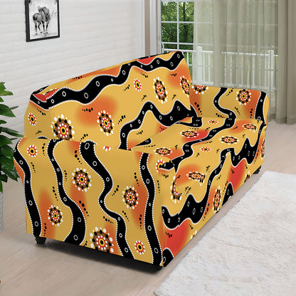 Australian Aboriginal Pattern Print Sofa Cover