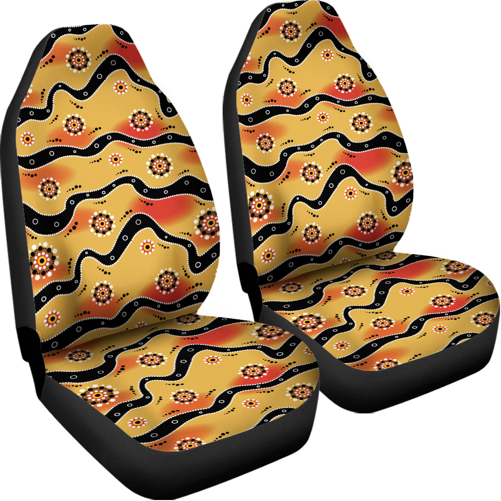 Australian Aboriginal Pattern Print Universal Fit Car Seat Covers