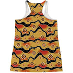 Australian Aboriginal Pattern Print Women's Racerback Tank Top