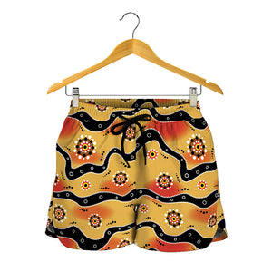 Australian Aboriginal Pattern Print Women's Shorts