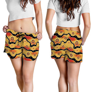 Australian Aboriginal Pattern Print Women's Shorts