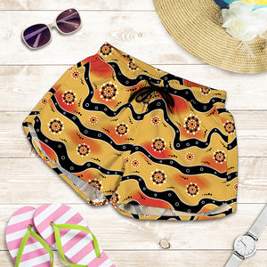 Australian Aboriginal Pattern Print Women's Shorts