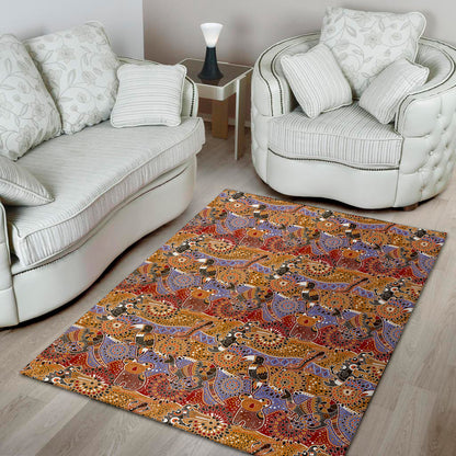 Australian Animals Pattern Print Area Rug