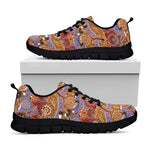 Australian Animals Pattern Print Black Sneakers