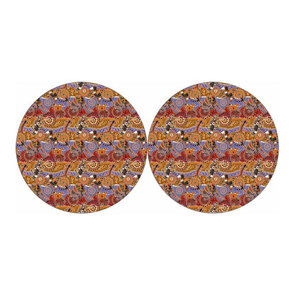 Australian Animals Pattern Print Car Coasters