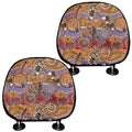 Australian Animals Pattern Print Car Headrest Covers