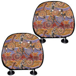 Australian Animals Pattern Print Car Headrest Covers