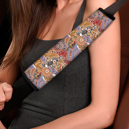Australian Animals Pattern Print Car Seat Belt Covers