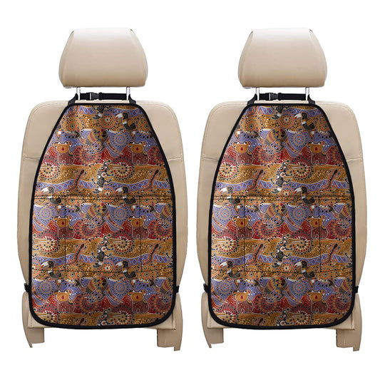 Australian Animals Pattern Print Car Seat Organizers