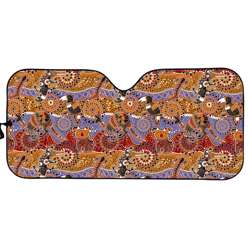 Australian Animals Pattern Print Car Sun Shade