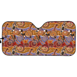 Australian Animals Pattern Print Car Sun Shade