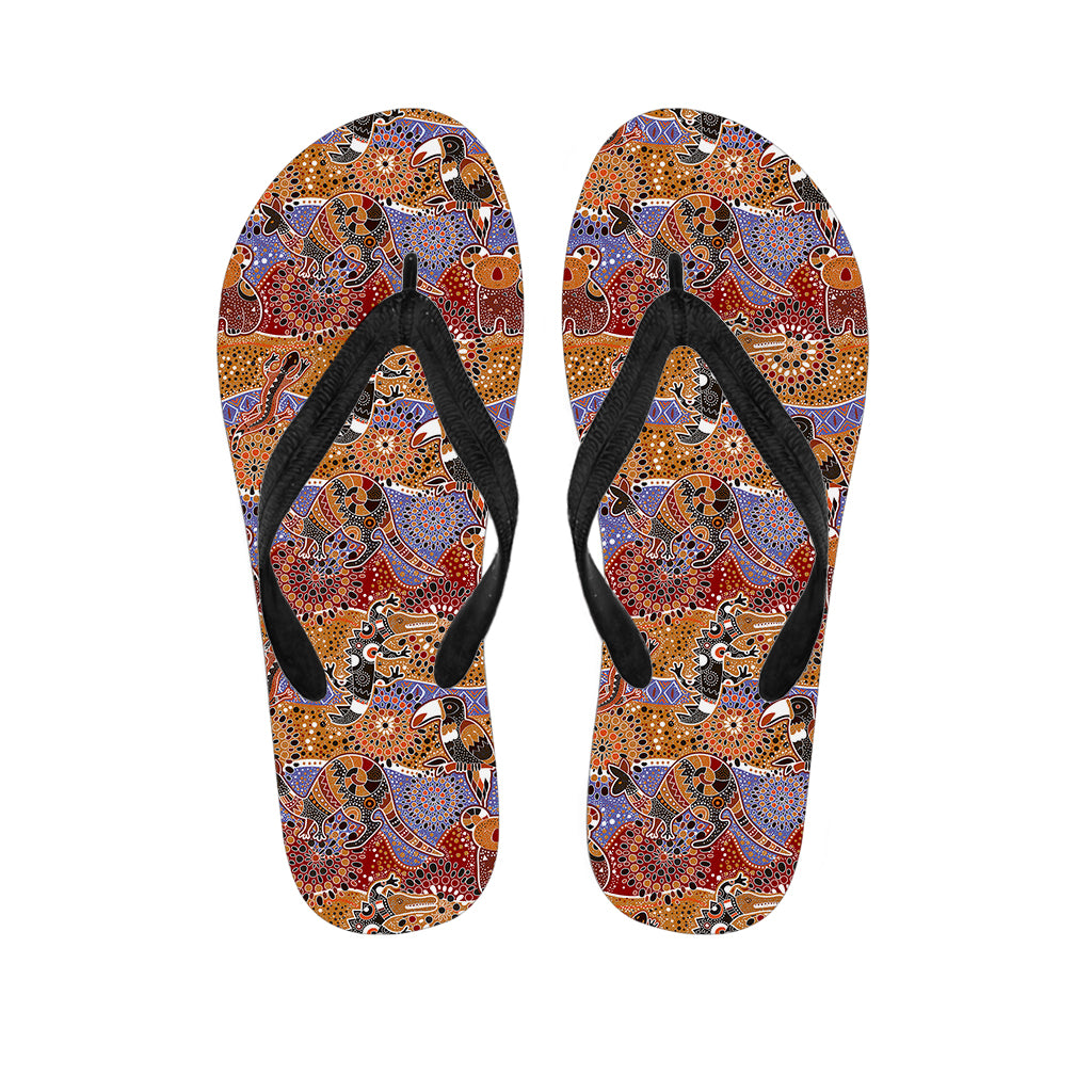 Australian Animals Pattern Print Flip Flops