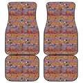 Australian Animals Pattern Print Front and Back Car Floor Mats
