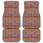 Australian Animals Pattern Print Front and Back Car Floor Mats