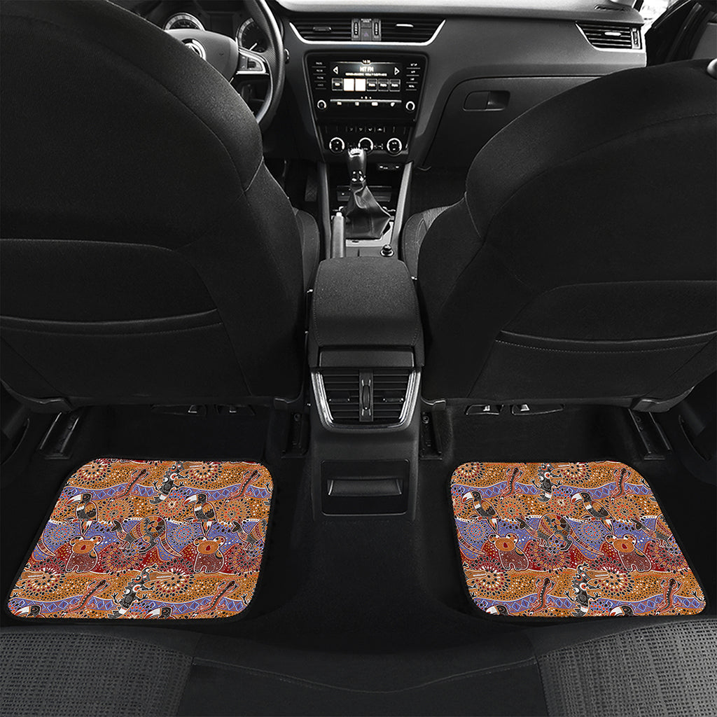 Australian Animals Pattern Print Front and Back Car Floor Mats