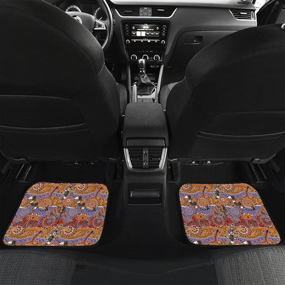 Australian Animals Pattern Print Front and Back Car Floor Mats