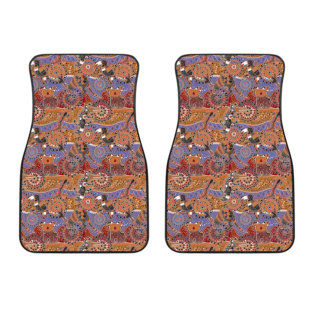 Australian Animals Pattern Print Front Car Floor Mats