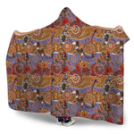 Australian Animals Pattern Print Hooded Blanket