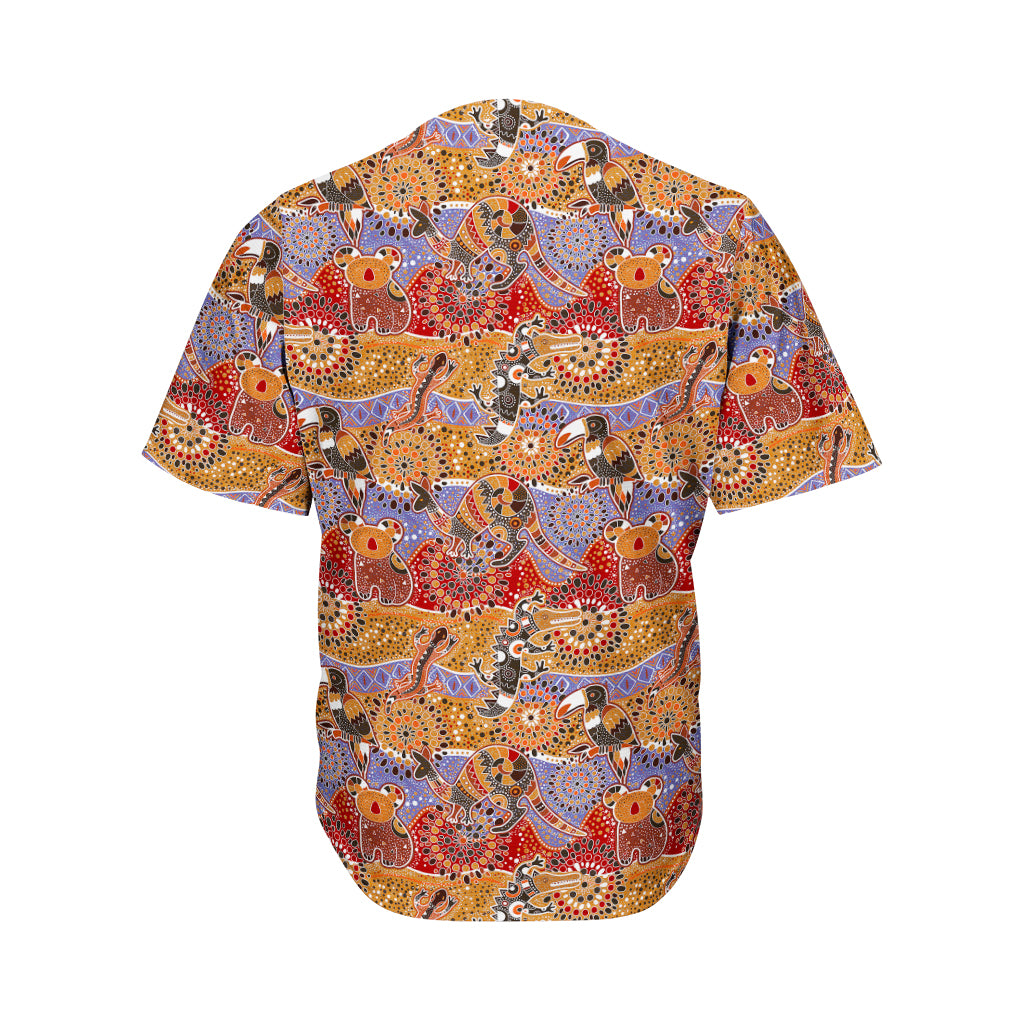 Australian Animals Pattern Print Men's Baseball Jersey