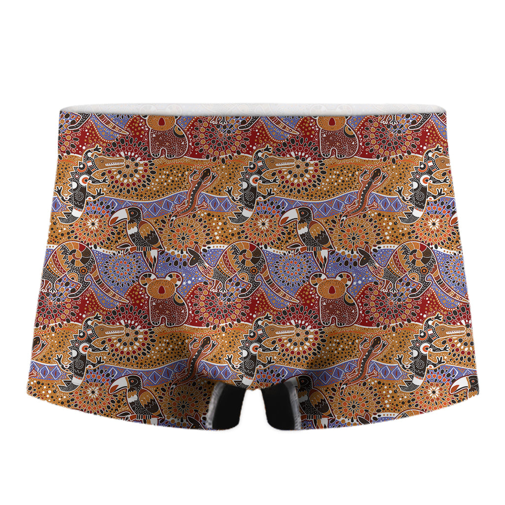 Australian Animals Pattern Print Men's Boxer Briefs