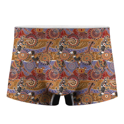 Australian Animals Pattern Print Men's Boxer Briefs