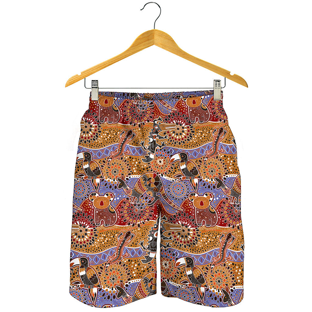 Australian Animals Pattern Print Men's Shorts