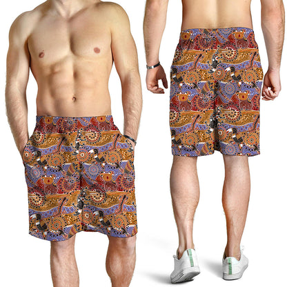 Australian Animals Pattern Print Men's Shorts