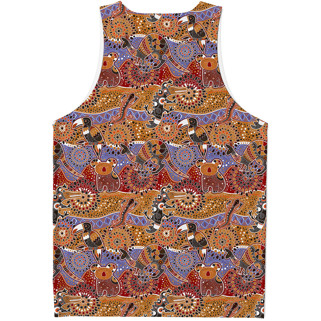 Australian Animals Pattern Print Men's Tank Top
