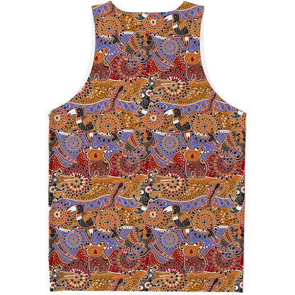 Australian Animals Pattern Print Men's Tank Top