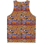 Australian Animals Pattern Print Men's Tank Top