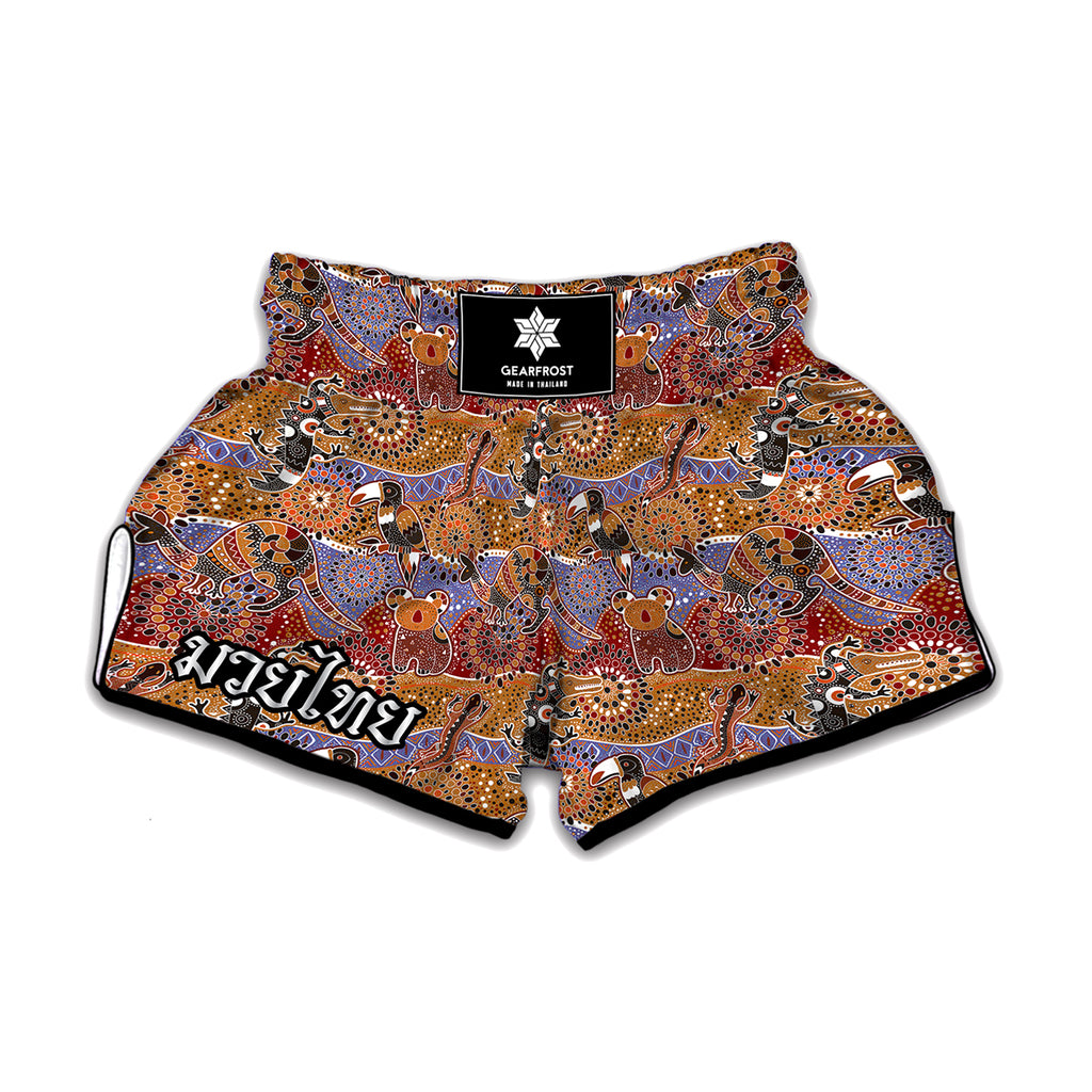 Australian Animals Pattern Print Muay Thai Boxing Shorts