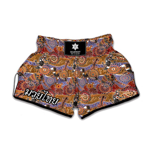 Australian Animals Pattern Print Muay Thai Boxing Shorts