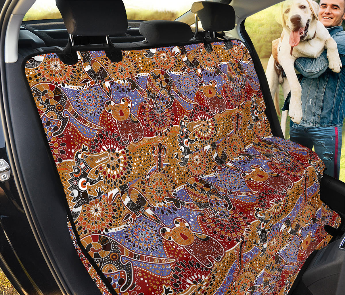 Australian Animals Pattern Print Pet Car Back Seat Cover